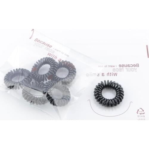 5pcs/bag 3.5cm Cute Candy Color telephone line hairbands gum hair styling tools headwear for kids girls women