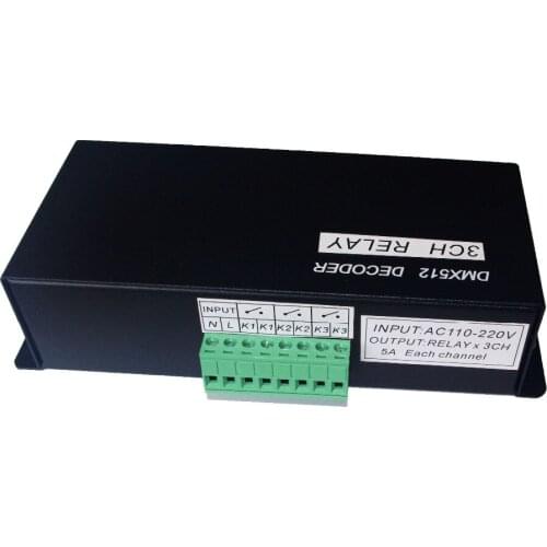 Wholesale price DMX-RELAY-3 channel relays 5A*3CH INPUT AC110V-220V relay*3CH use for led lamp led strip