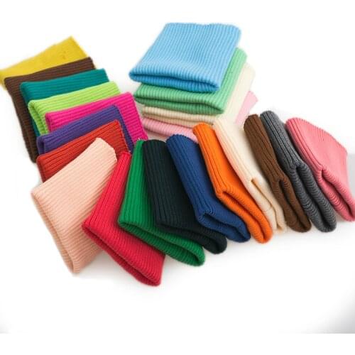 Thick Polyester Stretch Knit Rib Leg Opening Tape Sweater Cuffs Ribbed Trim Fabric For Children Down Jacket