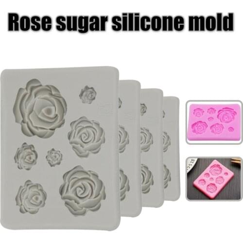 Cake Mold Rose Flower Fondant Silicone Mold Diy Chocolate Baking Tools Safe and Easy to Clean EL