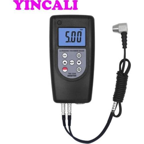 High Resolution TM-1240 Ultrasonic Thickness Meter Large Measuring Range Design for Testing Steel Plate Plastic glass Metal ETC