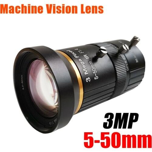 New 5-50mm cs F1.4 Zoom Lens 3MP Manual Iris CCTV Lens 1/2.5" CS Mount Surveillance Camera Lens for iP POE AHD CAMERA