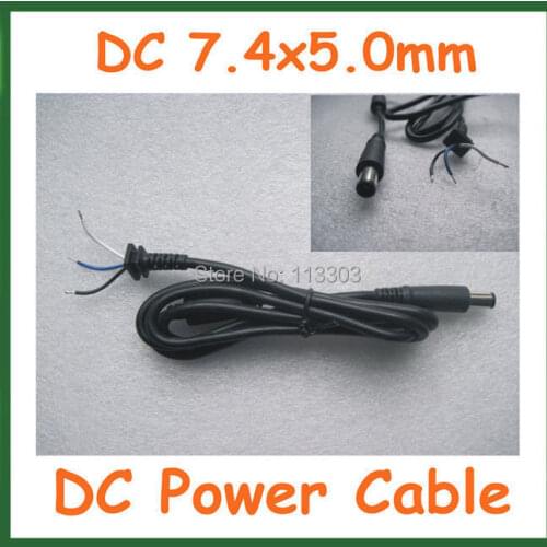 30pcs 7.4x5.0mm / 7.4*5.0mm DC Power Plug Cable for Dell HP Laptop Charger Power Supply Adapter DC Cord Cable 1.2m