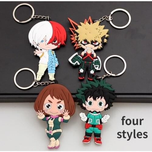 5 pcs/lot Anime My Hero Academia Keychain Acrylic Keyring Key Chain Pendants for Women and Girls Halloween Gift Accessories