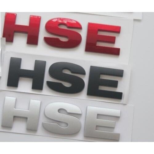 Car Rear Trunk Letters " HSE " Badge Emblem Emblems Badges Sticker for Discovery Range Rover H S E