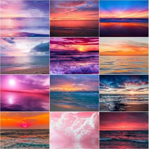 Sunset Arts and Crafts Diy Paint Handmade Seascape Diamond Painting Nordic Mosaic Jewel Cross Stitch Wall Decor