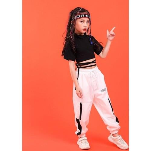 Child girl clothes summer set 5-12 Years Hip Hop Costume fashion kids outfit clothes Girls Ballroom Clothing