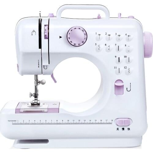 Home Spring Beginner Sewing Machine 2-speed Mini Multi-function Sewing Machine 12 Knitted Fabrics