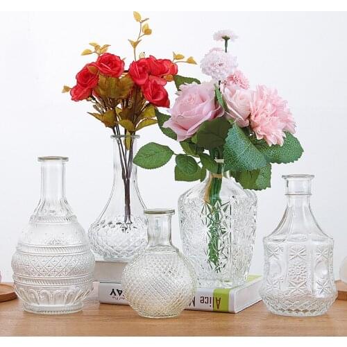 European Glass Vase For Living Room Decoration Ornaments декор для дома Vase Decoration Home Vases кашпо для цветов