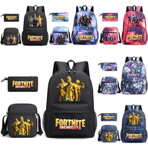 FORTNITE Backpack Men Women Travel Backpack Large Capacity Youth School Bag 3Pcs/Set Rucksack Students Shoulder Bags Daily Bags