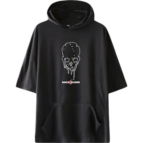 BSLNXNMA Back 4 Blood 2D Men/Women Hooded Tshirt Solid Color t-shirts Summer Short Sleeve Hooded