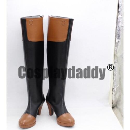 Kantai Collection Kongo Girls Black Long Halloween Cosplay Shoes Boots X002