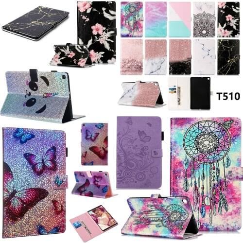 Flip Leather Case For Samsung Galaxy Tab A 10.1'' 2019 SM-T510 SM-T515 T510 T515 Stand Cover Shell Funda Capa Coque +Film +Pen