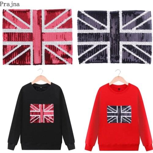 Prajna Large Flag Patch Sequin Patch Sniper Embroidered Sew On Patches For Clothes Fabric Applique Fashion Jeans Jacket Parch