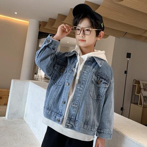 Bear Spring Autumn Boy Coat Overcoat Top Kids Costume Teenage Gift Children Clothes High Quality Plus Size