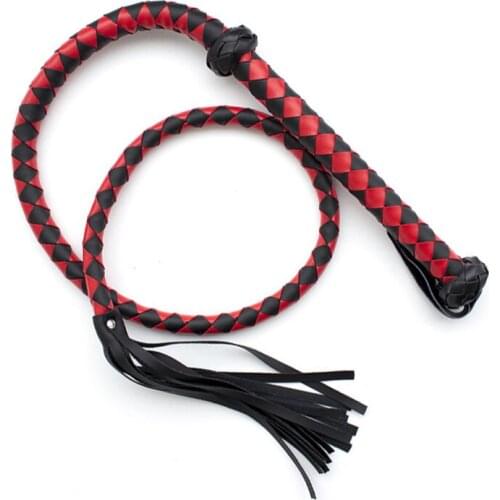 Spanking PU Leather Whip Handmade Paddle Slave Flogger Bondage Sex Flirting Erotic Whip For Adult Games