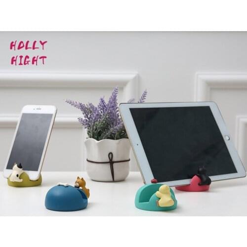 Cute Bear Cat Phone Stand Bracket Mobile Smart Phone Holder Desktop Decoration Support for iPhone/XiaoMi/Huawei/Samsung Case