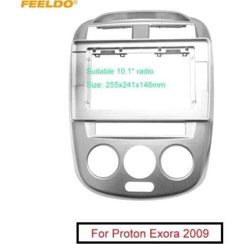 FEELDO Car Audio 2DIN Fascia Frame Adapter For Proton Exora 10.1 Inch Big Screen DVD Player Dash Fitting Panel Frame Kit