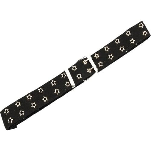 Hot Selling Star Buckle Unisex Belt Solid Color Canvas Double Pin Buckle Women Belts Casual Sports Multifunctional Men Belts