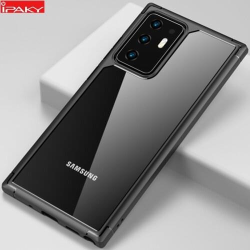 For Samsung Note 20 Case iPaky S20 Plus Silicone Acrylic Hybrid Shockproof Transparent Case for Samsung Note 20 S20 Ultra Case