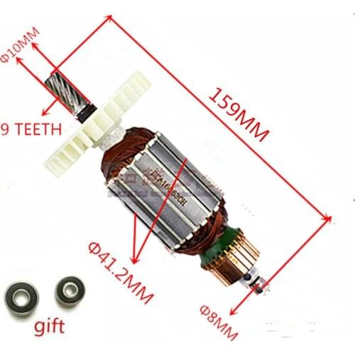 9 Teeth 5704R 5704RK 516489-7 5806B 518629-3 AC 220-240V Armature Motor Replace for MAKITA Circular Saw rotor