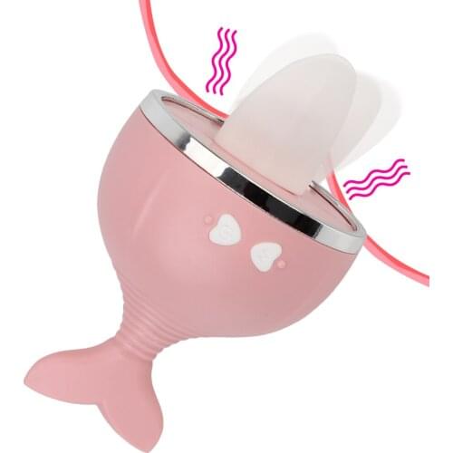 Nipple Vagina Vibrators Tongue Oral Licking 12 Speed Sex Toys for Women Clitoris Stimulator Adult Product