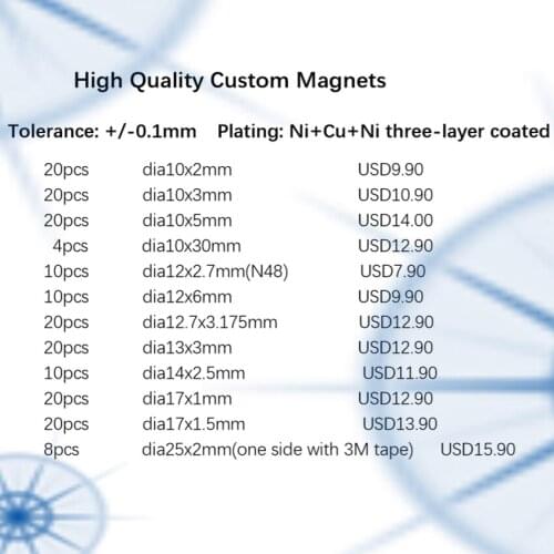Super Strong Round Magnet Magnetic Customized Neodymium Iron Boron Neo Rare Earth Craft Parts Various Size Available