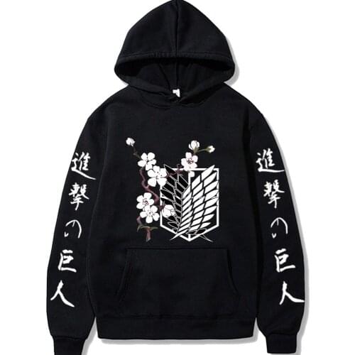 Anime Attack On Titan Wings Of Liberty Hoodies Funny Cartoon Shingeki No Kyojin Graphic Harajuku Fashion Casual Sweatshirt Men