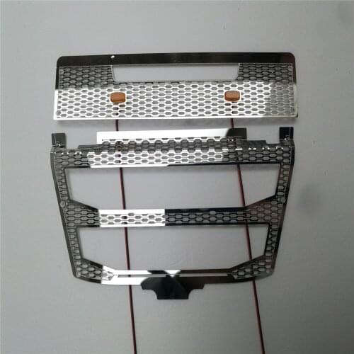 Intake Hood Cover with Indicator Lights for Tamiya 1/14 f16 Tractor 56360 Truck Modification Accessories Kit