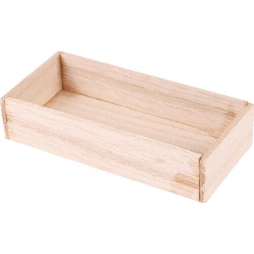 1:12 Dollhouse Miniature Wooden Storage Box Furniture Accessories Toys