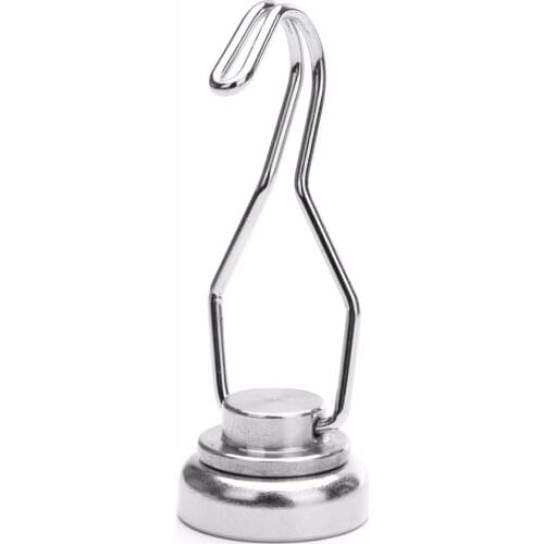 1PC D25mm flexible rotatable strong neodymium magnetic hook with vertical pull force 10KG 180 degree Rotated hook