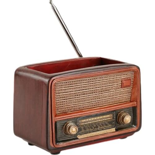 1pc Retro Radio Shaped Flowerpot Container Resin Unique Potted Plant Container Planting Container for Decoration Planting