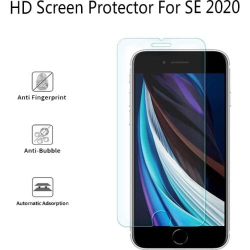 2Pcs 2.5D HD Clear Tempered Glass For Smartphone SE 2020 Anti Blue-ray Screen Protector For Phone SE 2 Film