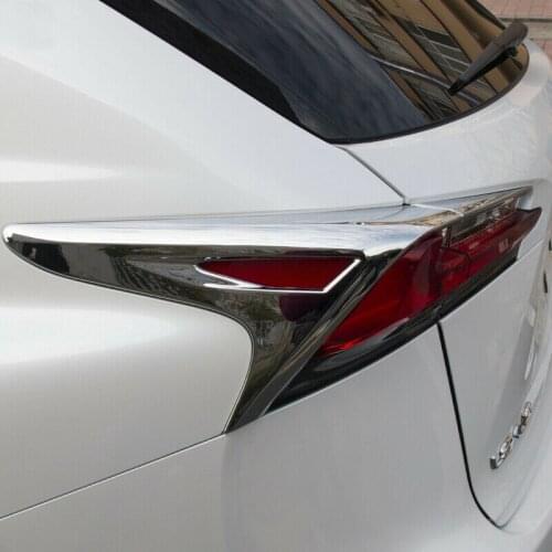 4X Chrome Rear Light Taillight Lamp Cover Trim Fit For Lexus NX200t NX300h 2015 2016 2017 2018 Accessories