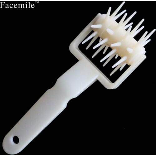 7cm Portable Kitchen Cookie Cake Pizza Cooking Dough Roller Baker Pastry Crust Embosser Decor Kitchen Tools