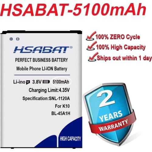 HSABAT BL-45A1H 5100mAh BL45A1H Battery For LG K10 2016 F670L F670K F670S F670 K420N K10 LTE Q10 K420