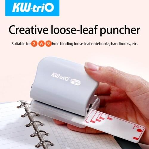 1pcs 3-Hole Paper Puncher Standard Punch 3/6/9Hole Paper Punch Handheld Puncher Notepad Scrapbook Diary Planner Binding Supplies