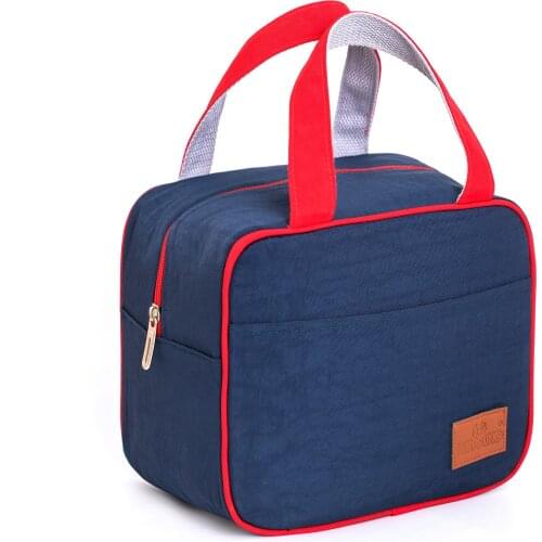 Insulated Lunch Bag Thermal Blue color Tote Cooler Picnic Food Lunch Box Bag For Kids Women office shcool picnic