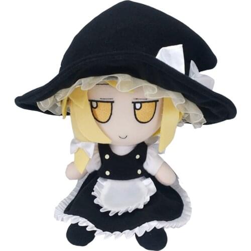 New Hot Original Anime Cartoon Cute Cosplay TouHou Project Kirisame Marisa Plush Toy Doll Slimited Edition Gift 22cm