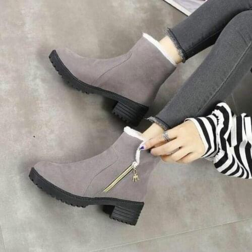 Hot Women Boots Plus Size Winter Shoes Platform Warm Boots Women Ankle Boots 2020 Women Ankle Booties Black Snow Boots