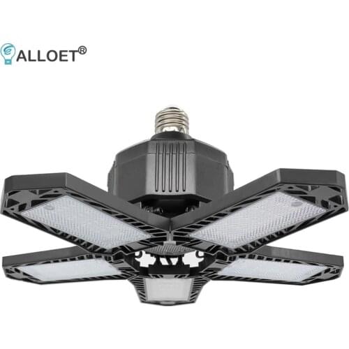 80W Industrial Lighting Lamp E26/E27 Led Garage Light Deformable Folding Lamp for Workshop Barn Warehouse Factory