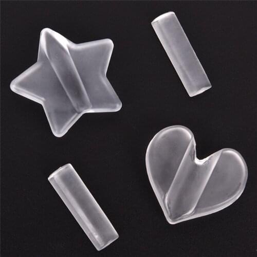 Clear Heart Shape Nail Metal Slice Sparkle Curve Mold Shaping Tool Stick Stud Lamination Manicure Nail Art Tools