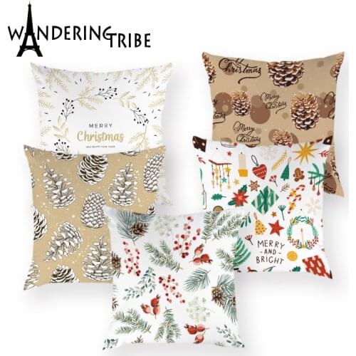 Christmas Sock Santa Elk Party Decoration Cover Pillowcase Pillow Pillow The Car 45*45 Cm Christmas Decoration Housse Coussin