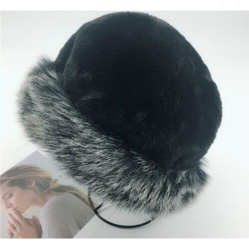 Imitation Fox Fur Hat Female Pure Color Autumn Winter Thickening Warm Cold-proof Fashion High Quality All-match Soft Warm Hat