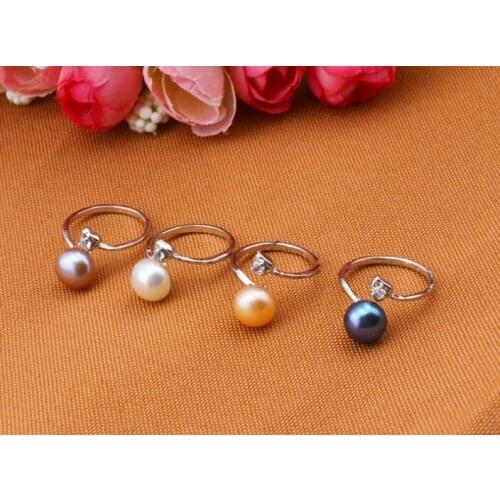 ADJUSTABLE FREE SIZE Fresh Water Pearl Ring Finger Ring for Women Ladys Gorgeous Cool Fashion Jewelry Accessory, 100pcs/lot