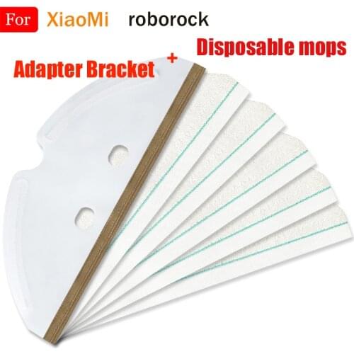 Mopping Cloth Pads+Bracket+Disposable Mop Cloth Parts For XiaoMi Roborock S50 S55 S5 Max S6 S6 Pure S6 MaxV T6 Vacuum Cleaner
