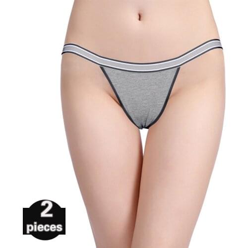 2 pcs Womens underpants Sexy lingerie Womens cotton underpants Womens seamless underpants low-waist Womens shorts thong