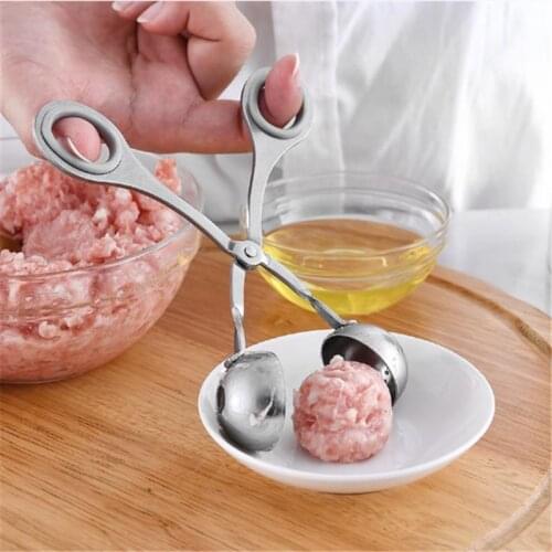 Stainless Steel Meatball Clip Convenient Kitchen Meatball Maker Fish Ball Rice Ball Making Mold Tool Kitchen Accessories 2021