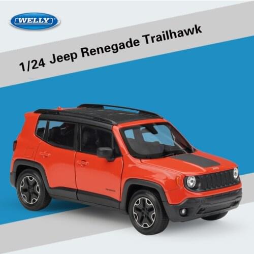 WELLY 1:24 Diecast Alloy Model Car Toy For Jeep Renegade City SUV 2015 For JEEP Cross Country Car With Original Box For kid gift