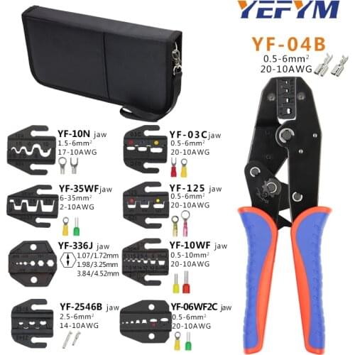 YEFYM YE-04B Crimping Pliers Clamp Cable Tools Plug/tube/insulated/coaxial Terminal Terminals Kit Multi Functional Carbon Steel